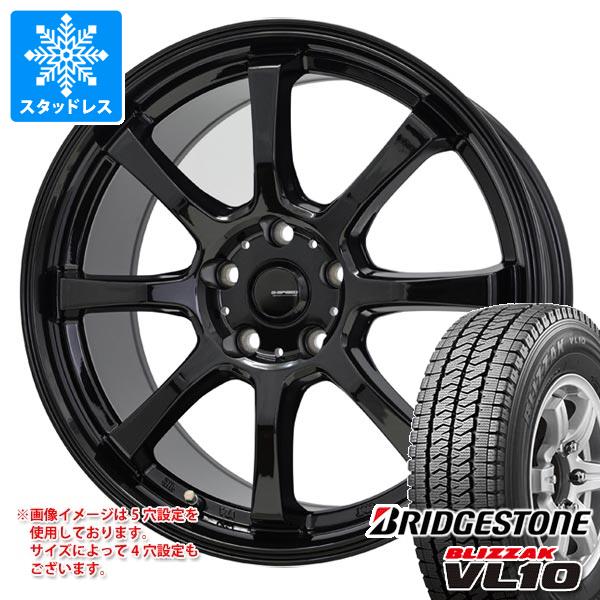 【タイヤ交換対象】スタッドレスタイヤ ブリヂストン ブリザック VL10 145/80R12 80/78N (145R12 6PR相当) ＆ ジースピード G-08 4.0-12 タイヤホイール4本セット145/80-12 BRIDGESTONE BLIZZAK VL10