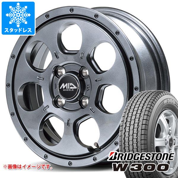 【タイヤ交換対象】エブリイバン DA17V用 スタッドレス ブリヂストン W300 145/80R12 80/78N (145R12 6PR相当) ロードマックス マッドエージェント タイヤホイール4本セット