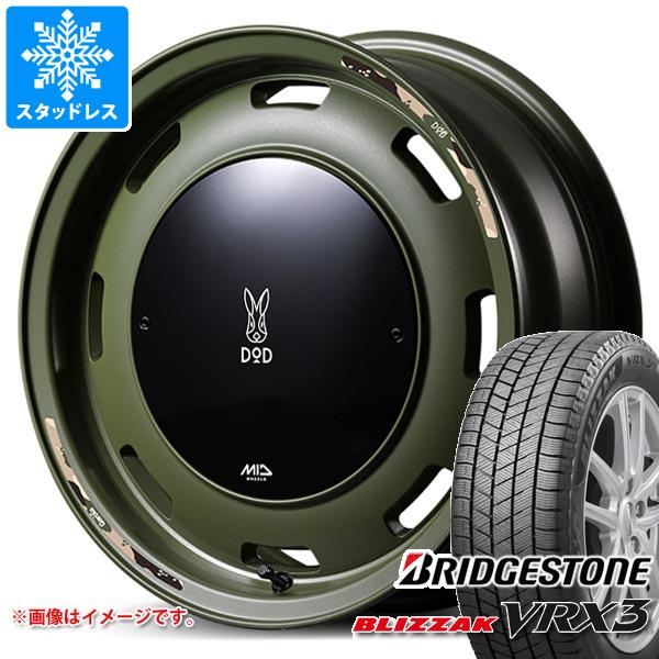 【タイヤ交換対象】スズキ エブリイワゴン DA17W用 スタッドレス ブリヂストン ブリザック VRX3 165/60R14 75Q ウシャリントバリ タイヤホイール4本セット