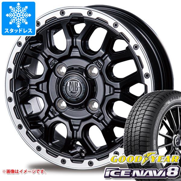 【タイヤ交換対象】エブリイワゴン DA17W用 スタッドレス グッドイヤー アイスナビ8 165/60R14 75Q インターミラノ マッドバーン XR-800M タイヤホイール4本セット