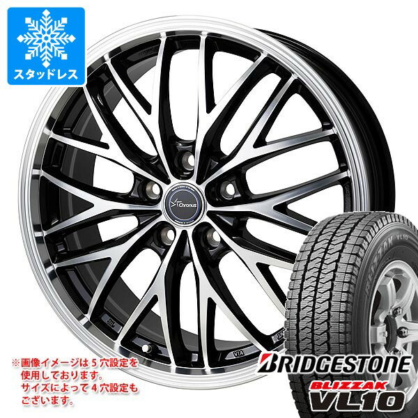 【タイヤ交換対象】スタッドレスタイヤ ブリヂストン ブリザック VL10 145/80R12 80/78N (145R12 6PR相当) ＆ クロノス CH-113 4.0-12 タイヤホイール4本セット145/80-12 BRIDGESTONE BLIZZAK VL10