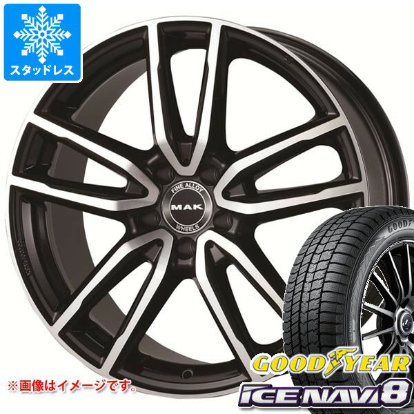 【タイヤ交換対象】メルセデスベンツ C236 CLEクラス用 スタッドレス グッドイヤー アイスナビ8 225/55R17 97Q MAK エボ タイヤホイール4本セット