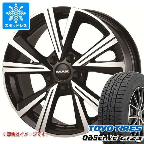 【タイヤ交換対象】VW ゴルフ7用 スタッドレス トーヨー オブザーブ ギズ3 205/55R16 91Q MAK クバーズ タイヤホイール4本セット