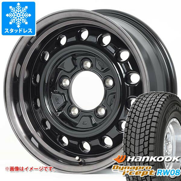【タイヤ交換対象】スズキ ジムニー用 スタッドレス ハンコック ダイナプロアイセプト RW08 175/80R16 91Q アピオ ワイルドボア D タイヤホイール4本セット