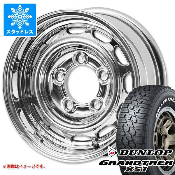 【タイヤ交換対象】5本セット スズキ ジムニー用 スタッドレス ダンロップ グラントレック XS1 185/85R16 105/103L LT ホワイトレター アピオ ワイルドボア ベンチュラ タイヤホイール5本セット