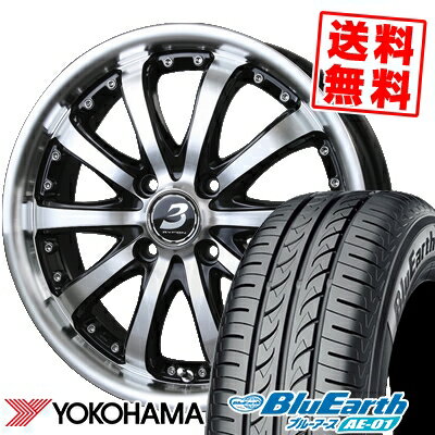 165/50R15 73V YOKOHAMA ヨコハマ BluEarth AE-01 ブルーアース AE01 BADX LOXARNY EX BYRON STINGER バドックス ロクサーニ EX バイロンスティンガー サマータイヤホイール4本セット【取付対象】