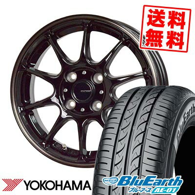 155/65R13 73S YOKOHAMA ヨコハマ BluEarth AE-01 G-SPEED P-07 Gスピード P-07 サマータイヤホイール4本セット 【取付対象】