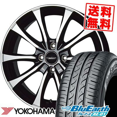 185/55R15 82V YOKOHAMA ヨコハマ BluEarth AE-01 Laffite LE-07 ラフィット LE-07 サマータイヤホイール4本セット 【取付対象】