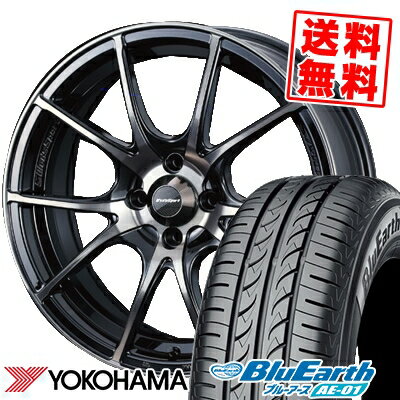 185/55R15 82V YOKOHAMA ヨコハマ BluEarth AE-01 ブルーアース AE01 wedsSport SA-10R ウエッズスポーツ SA10R サマータイヤホイール4本セット【取付対象】
