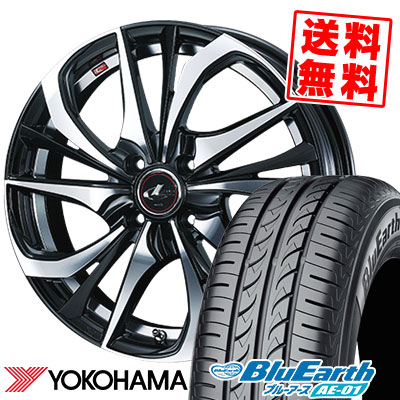 185/55R15 82V YOKOHAMA ヨコハマ BluEarth AE-01 ブルーアース AE01 weds LEONIS TE ウェッズ レオニス TE サマータイヤホイール4本セット【取付対象】
