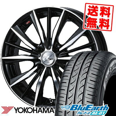 155/65R14 75S YOKOHAMA ヨコハマ BluEarth AE-01 ブルーアース AE01 weds LEONIS VX ウエッズ レオニス VX サマータイヤホイール4本セット【取付対象】