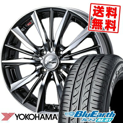 155/65R14 75S YOKOHAMA ヨコハマ BluEarth AE-01 ブルーアース AE01 weds LEONIS VX ウエッズ レオニス VX サマータイヤホイール4本セット【取付対象】