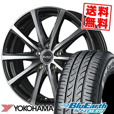 195/60R15 88H YOKOHAMA ヨコハマ BluEarth AE-01F ブルーアース AE01F EuroSpeed V25 ユーロスピード V25 サマータイヤホイール4本セット【取付対象】