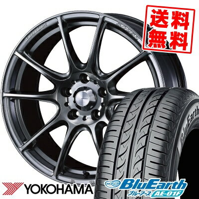 195/60R16 89H YOKOHAMA ヨコハマ BluEarth AE-01F ブルーアース AE01F WedsSport SA-25R ウェッズスポーツ SA-25R サマータイヤホイール4本セット【取付対象】