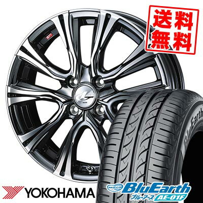 195/55R16 87V YOKOHAMA ヨコハマ BluEarth AE-01F WEDS LEONIS VR ウェッズ レオニス VR サマータイヤホイール4本セット 【取付対象】