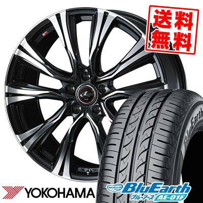 205/60R16 92H YOKOHAMA ヨコハマ BluEarth AE-01F WEDS LEONIS VR ウェッズ レオニス VR サマータイヤホイール4本セット 【取付対象】
