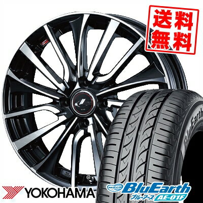 185/70R14 88S YOKOHAMA ヨコハマ BluEarth AE-01F ブルーアース AE01F weds LEONIS VT ウエッズ レオニス VT サマータイヤホイール4本セット【取付対象】