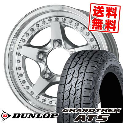 215/70R16 100T ダンロップ GRANDTREK AT5 WORK CRAG GALVATRE2 サマータイヤホイール4本セット 【取付対象】