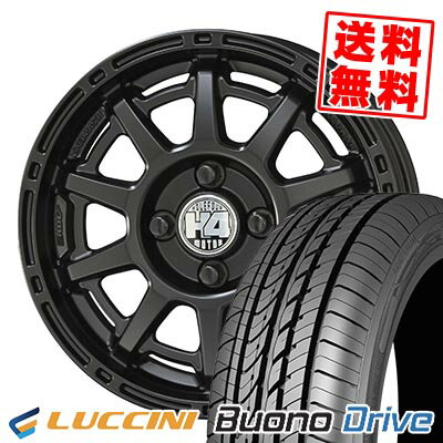 155/55R14 69V ルッチーニ Buono Drive H4 MOTOR X1 サマータイヤホイール4本セット 【取付対象】