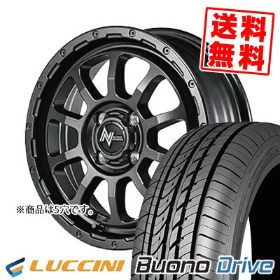 205/60R16 96H XL ルッチーニ Buono Drive NITRO POWER M10 PERSHING BARREL BLACK EDITION サマータイヤホイール4本セット 【取付対象】