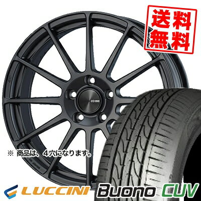 185/55R15 82V ルッチーニ Buono Drive ENKEI PF03 サマータイヤホイール4本セット 【取付対象】