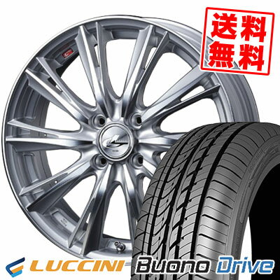 185/55R15 82V ルッチーニ Buono Drive weds LEONIS WX サマータイヤホイール4本セット 【取付対象】