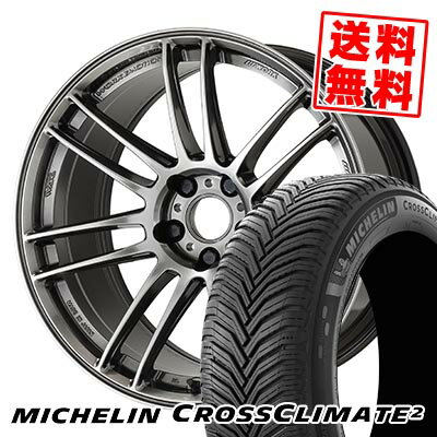 215/40R18 89V XL ミシュラン CROSSCLIMATE 2 WORK EMOTION ZR7 サマータイヤホイール4本セット 【取付対象】