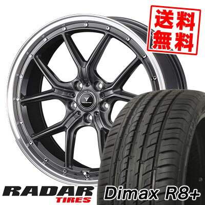 225/45R18 95Y XL レーダー Dimax R8+ NOVARIS ASSETE S1 サマータイヤホイール4本セット 【取付対象】