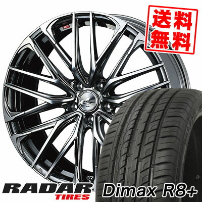 235/40R19 96Y XL レーダー Dimax R8+ WEDS LEONIS SK サマータイヤホイール4本セット 【取付対象】