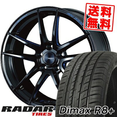 245/45R19 102Y XL レーダー Dimax R8+ WedsSport RN-55M サマータイヤホイール4本セット 【取付対象】