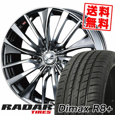225/40R19 93Y XL レーダー Dimax R8+ weds LEONIS VT サマータイヤホイール4本セット 【取付対象】
