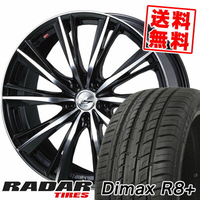 225/40R19 93Y XL レーダー Dimax R8+ weds LEONIS WX サマータイヤホイール4本セット 【取付対象】