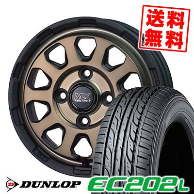 185/65R14 86S ダンロップ EC202L MAD CROSS RANGER サマータイヤホイール4本セット 【取付対象】