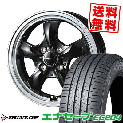 165/60R14 75H ダンロップ ENASAVE EC204 Gyraft 5S サマータイヤホイール4本セット 【取付対象】