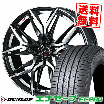 205/70R15 96S ダンロップ ENASAVE EC204 LEONIS LM サマータイヤホイール4本セット 【取付対象】