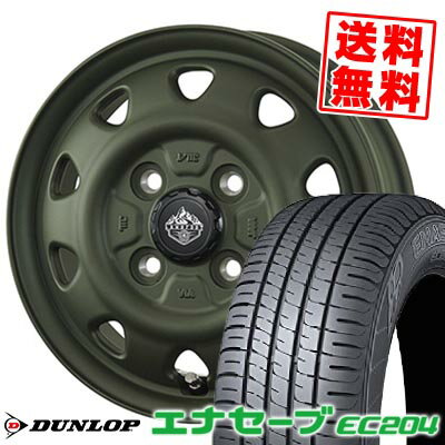 155/65R14 75S DUNLOP ダンロップ ENASAVE EC204 LANDFOOT SWZ ランドフット SWZ サマータイヤホイール4本セット 【取付対象】
