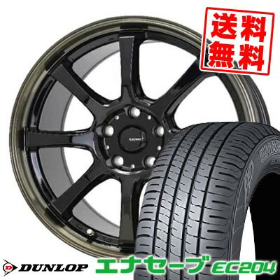 215/55R16 93V ダンロップ ENASAVE EC204 G・SPEED P-08 サマータイヤホイール4本セット 【取付対象】