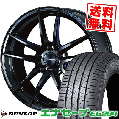 215/45R18 93W XL ダンロップ ENASAVE EC204 WedsSport RN-55M サマータイヤホイール4本セット 【取付対象】