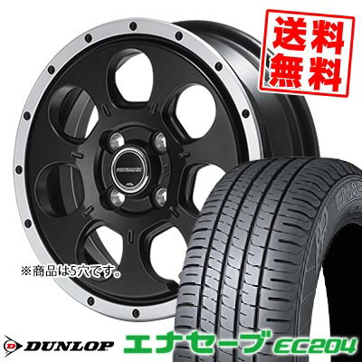205/60R16 92H ダンロップ ENASAVE EC204 ROADMAX W0-7 サマータイヤホイール4本セット 【取付対象】