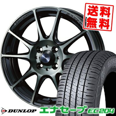 195/55R15 85V ダンロップ ENASAVE EC204 WedsSport SA-25R サマータイヤホイール4本セット 【取付対象】