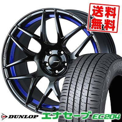 215/45R17 91W XL DUNLOP ダンロップ ENASAVE EC204 WedsSport SA-27R ウェッズスポーツ SA-27R サマータイヤホイール4本セット 【取付対象】