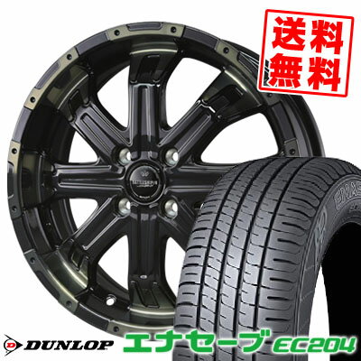 165/55R15 75V ダンロップ ENASAVE EC204 BADX LOXARNY BATTLESHIP4 サマータイヤホイール4本セット 【取付対象】