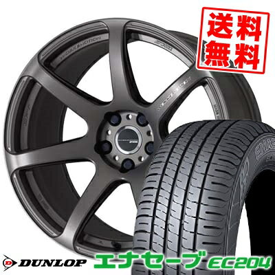 215/50R17 91V ダンロップ ENASAVE EC204 WORK EMOTION T7R サマータイヤホイール4本セット 【取付対象】