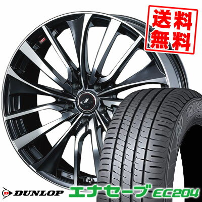 205/70R15 96S ダンロップ ENASAVE EC204 weds LEONIS VT サマータイヤホイール4本セット 【取付対象】