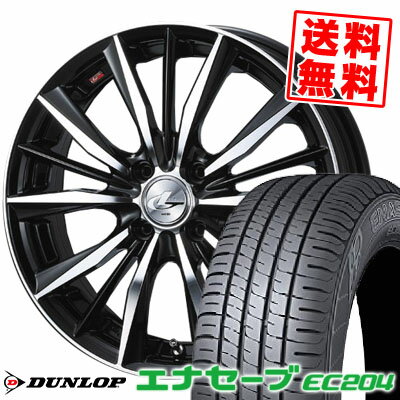 185/55R16 83V ダンロップ ENASAVE EC204 weds LEONIS VX サマータイヤホイール4本セット 【取付対象】