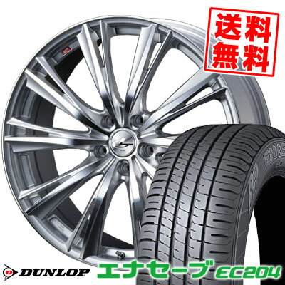 205/70R15 96S ダンロップ ENASAVE EC204 weds LEONIS WX サマータイヤホイール4本セット 【取付対象】