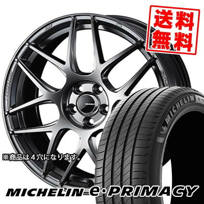 195/65R15 91H MICHELIN ミシュラン e・PRIMACY WedsSport SA-27R ウェッズスポーツ SA-27R サマータイヤホイール4本セット 【取付対象】