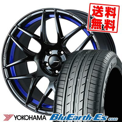 225/45R18 95W YOKOHAMA ヨコハマ BluEarth ES32 WedsSport SA-27R ウェッズスポーツ SA-27R サマータイヤホイール4本セット 【取付対象】