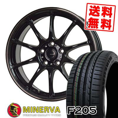 225/40R18 92Y XL ミネルバ F205 G-SPEED P-07 サマータイヤホイール4本セット 【取付対象】