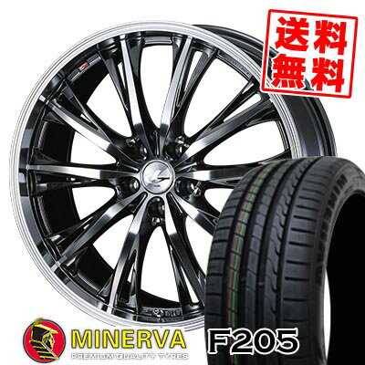 225/40R18 92Y XL ミネルバ F205 WEDS LEONIS RT サマータイヤホイール4本セット 【取付対象】